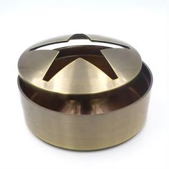 6 Pcs Metal Ashtray With Lid