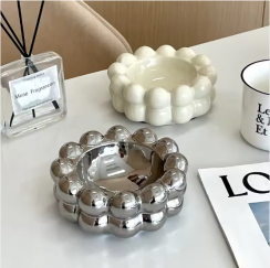 4 Pcs Candy Donut Shaped Ceramic Ashtray
