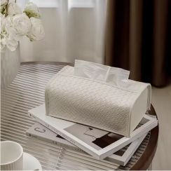 6 Pcs Woven Texture Leather Tissue Box