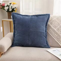 2 Pcs Cross Patch Solid Colour Decorative Throw Pillow