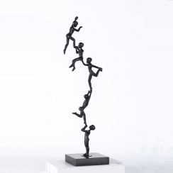 2 Pcs Abstract Metal Sculpture